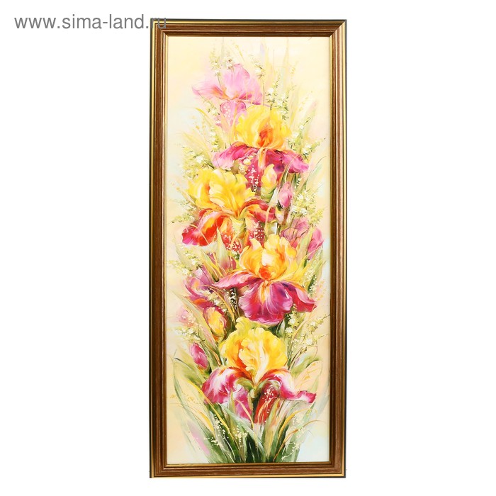 

Картина "Яркие ирисы" 20х50 см (23х53см)