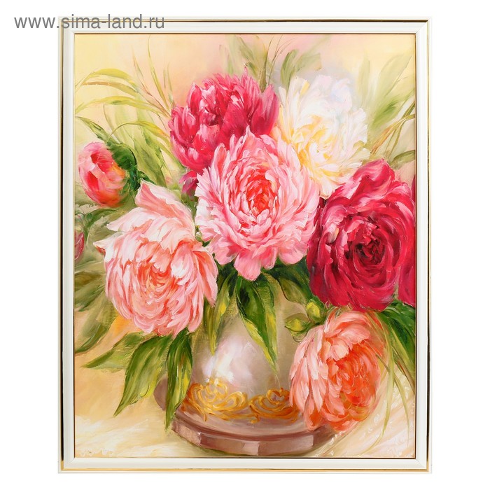 

Картина "Пионы в вазе" 40х50 см (43х53см)