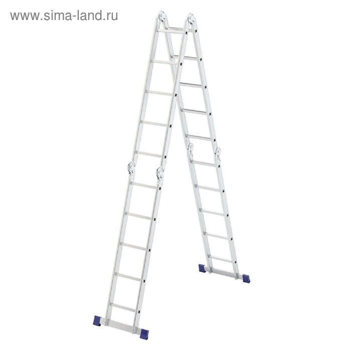 лестница шарнирная алюминиевая 4х4 россия сибртех Лестница шарнирная СИБРТЕХ 97883, алюминиевая, 4х5 ступеней