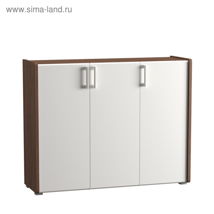

Комод Камея 10.99, 1300х413х1040, Орех селект каминный/Белый глянец