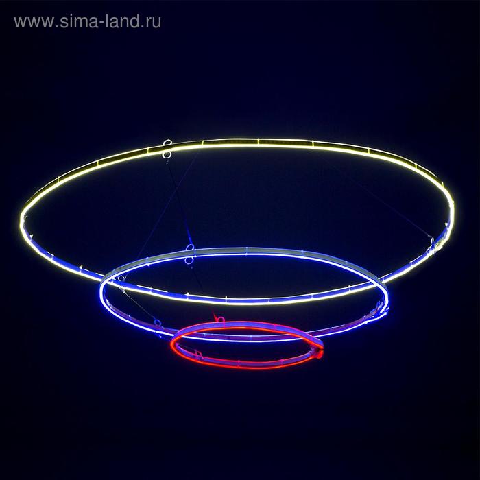 фото Фигура из неона "флаг рф", 35х65х95 см, 576 led, 220v, белый-синий-красный luazon lighting