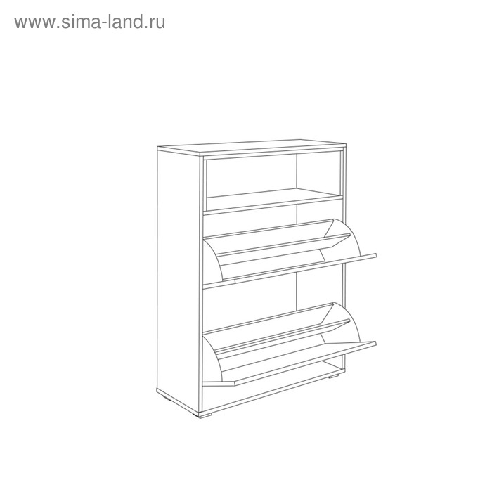 

Тумба под обувь Лайт 08.136, 790х317х1053, Белый премиум/Орех селект каминный