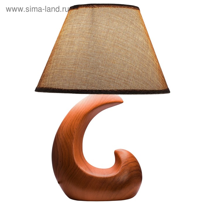цена Настольная лампа E334S Wood, 40Вт E14, цвет коричневый