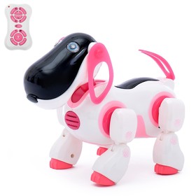 Робот-собака «Киберпёс Ки-Ки», радиоуправляемый, интерактивный, русское озвучивание, световые эффекты, цвет розовый Ош
