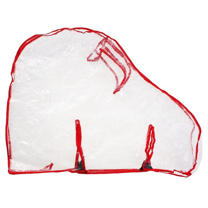 Дождевик для коляски-трансформера из ПВХ-плёнки, окошко на завязках, цвета канта МИКС