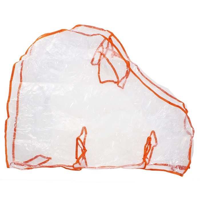 Дождевик для коляски-трансформера из ПВХ-плёнки, окошко на завязках, цвета канта МИКС