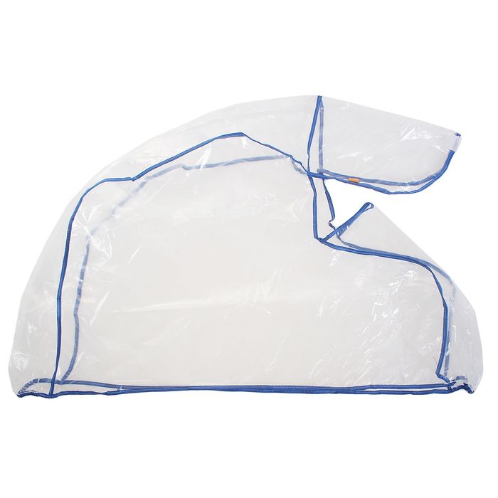 Дождевик для коляски-люльки из полиэтилена, окошко на липучках, цвета канта МИКС