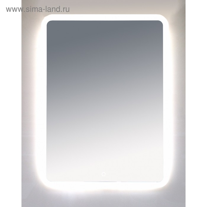 Зеркало 3 Неон -  LED 600х800 сенсор на зеркале (с круглыми углами)