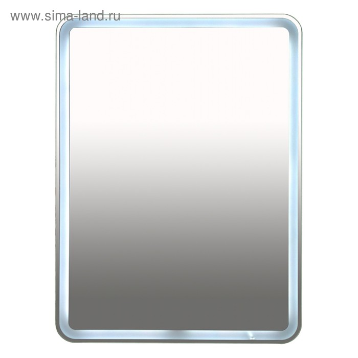 Зеркало 3 Неон -  LED 600х800 сенсор на корпусе (с круглыми углами)