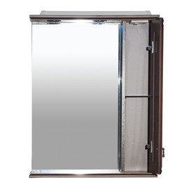 

Шкаф-зеркало Дублин - 60 правое, орех/стекло