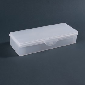 Органайзер для хранения маникюрных/косметических принадлежностей, с вложением, 19 x 7,5 см, цвет белый