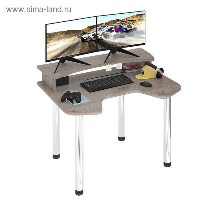 Стол СКЛ-Игр120МО с надстройкой, 1200 × 900 × 950 мм, цвет нельсон стол мэрдэс скл прям100р нкл 100 без тумбы с надстройкой и скругленными углами нельсон