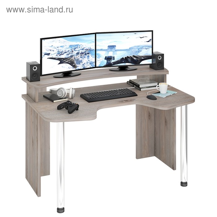 Стол СКЛ-Игр140 с надстройкой, 1400 × 900 × 950 мм, цвет нельсон стол компьтерный мэрдэс скл игр140 к