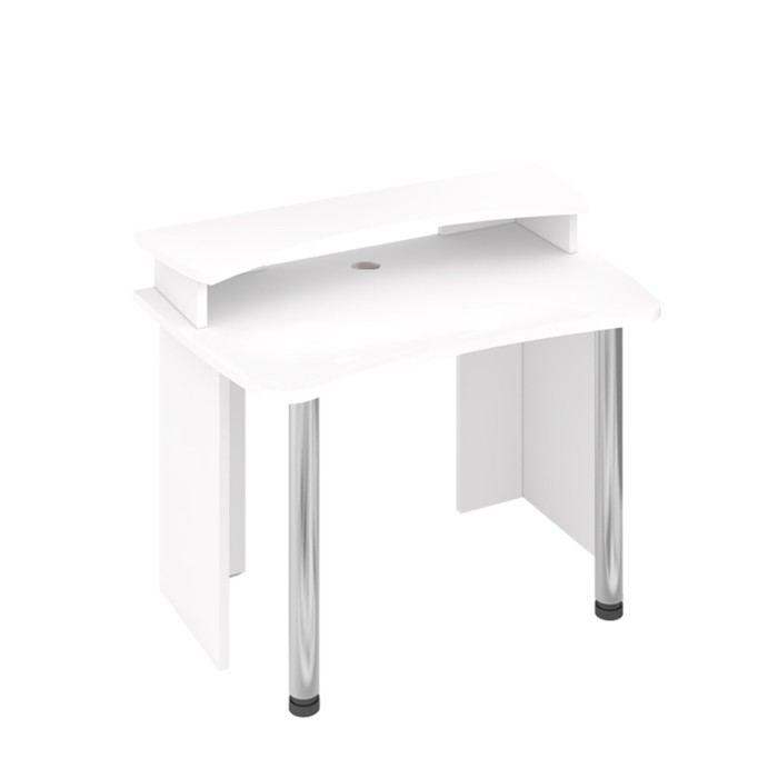 Стол СКЛ-Софт120 с надстройкой, 1200 × 750 × 950 мм, цвет белый жемчуг стол скл софт120мо с надстройкой 1200 × 750 × 950 мм цвет карамель