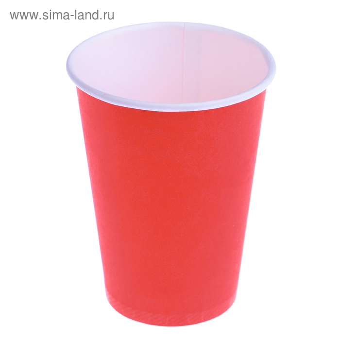 Стакан Красный, для горячих напитков 350 мл, диаметр 90 мм fun стакан для горячих напитков fun wheat fiber бежевый 350 мл