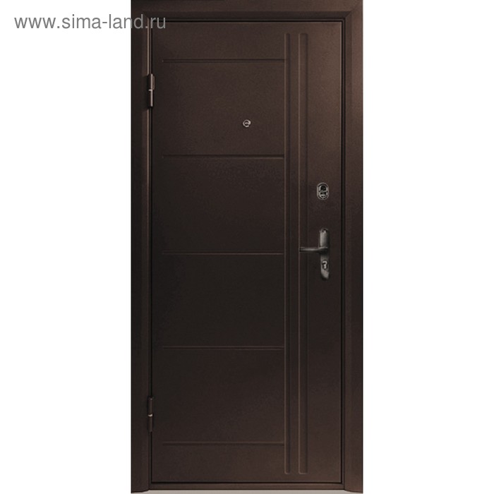 Входная дверь «ДОРЭКО 3», 2066 × 980 мм, левая, цвет белёный дуб / антик медь