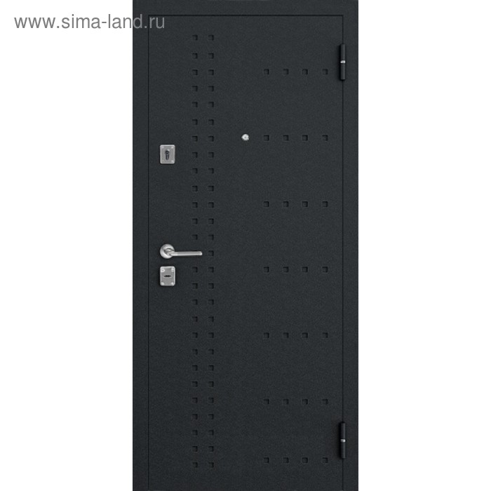входная дверь aurum 960×2050 мм левая цвет серый муар софт белый Входная дверь SalvaDoor 2, 2050 × 960 мм, левая, цвет чёрный муар / экодуб