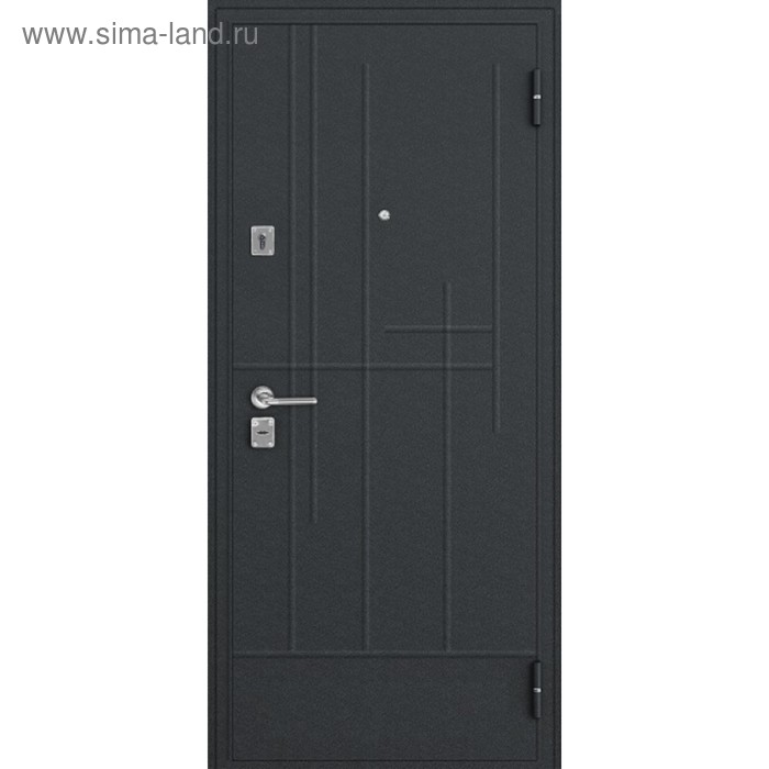Входная дверь SalvaDoor 5, 2050 × 960 мм, левая, цвет чёрный шёлк