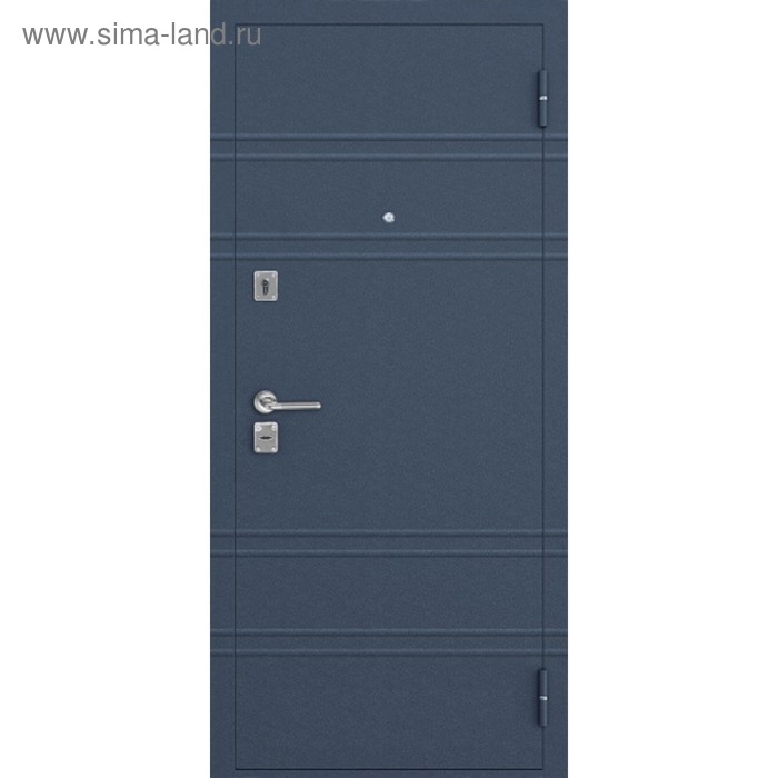 Входная дверь SalvaDoor 6, 2050 × 960 мм, левая, цвет синий шёлк входная дверь salvadoor 6 2050 × 960 мм правая цвет синий шёлк