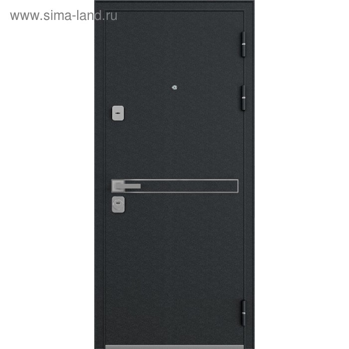 

Входная дверь Vegas, 2050 × 960 мм, правая, цвет чёрный шелк / ларче шоколад