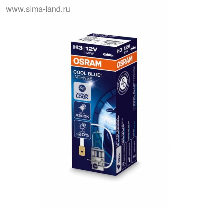 фото Лампа автомобильная osram cool blue intense, h3, 12 в, 55 вт, 64151cbi