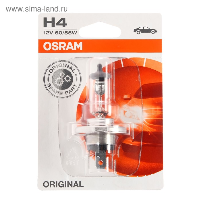 фото Лампа автомобильная osram, h4, 12 в, 60/55 вт, 64193-01b