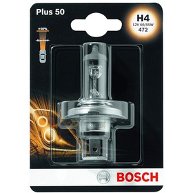 

Лампа автомобильная Bosch Plus +60%, H4, 12 В, 60/55 Вт, 1987301040