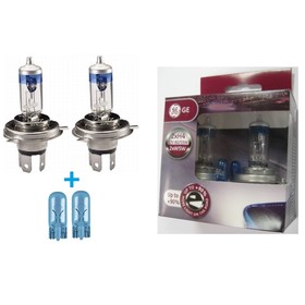 

Лампа автомобильная General Electric Megalight Ultra +90%, H4, 12 В, 60/55 Вт, +W5W, набор 2 шт, 99627 (50440SXU KIT)