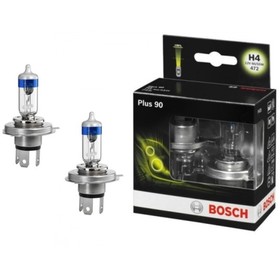 

Лампа автомобильная Bosch +90%, H4, 12 В, 60/55 Вт, набор 2 шт, 1987301074