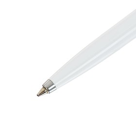 Ручка шариковая Parker Jotter K60 белый M, корпус из нержавеющей стали, синие чернила от Сима-ленд