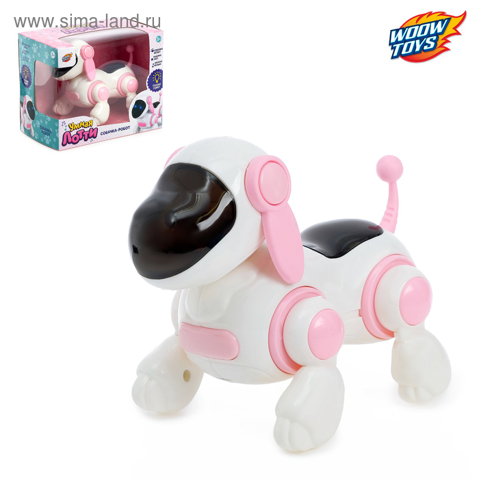 Робот-Собака «Умная Лотти», ходит, работает от батареек, цвет розовый