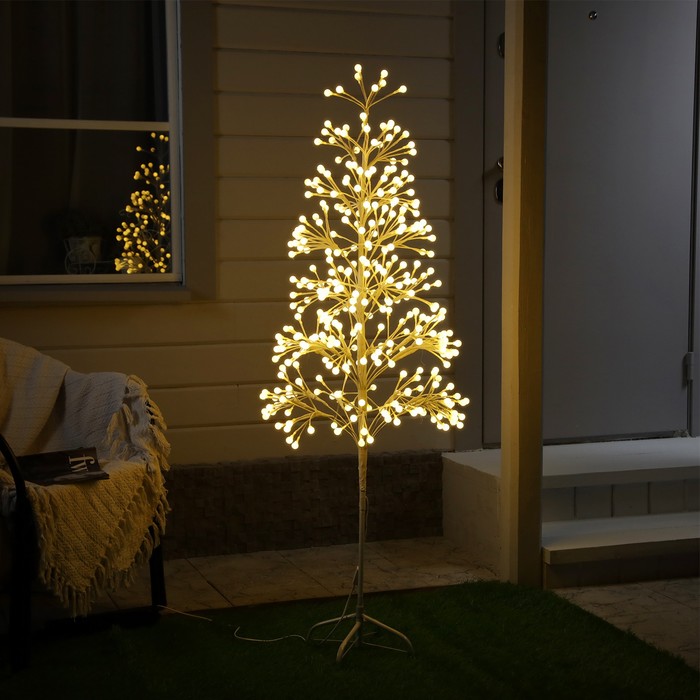 Светодиодное дерево «Шарики» 1.5 м, 360 LED, постоянное свечение, 220 В, свечение тёплое белое светодиодное дерево баугиния 2 м 864 led постоянное свечение 220 в свечение белое