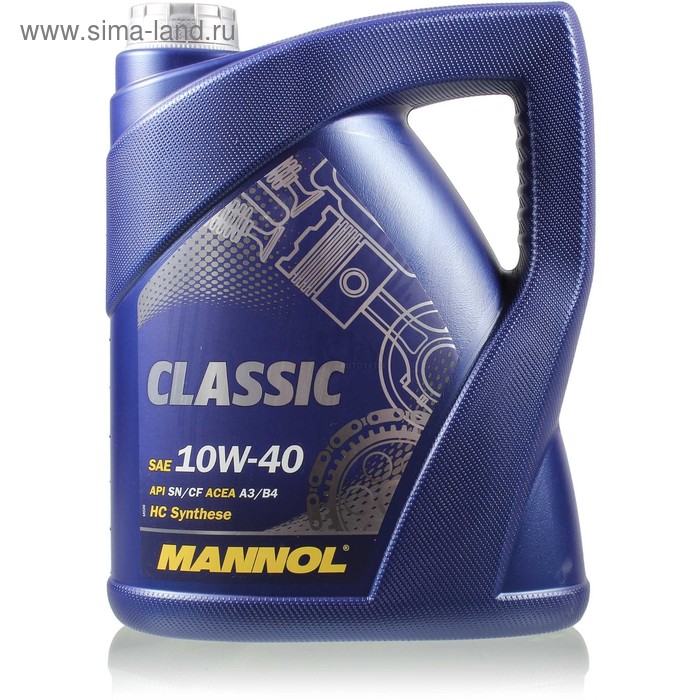 масло моторное mannol 4t п с 10w40 plus 4 л Масло моторное MANNOL 10w40 п/с Classic, 5 л