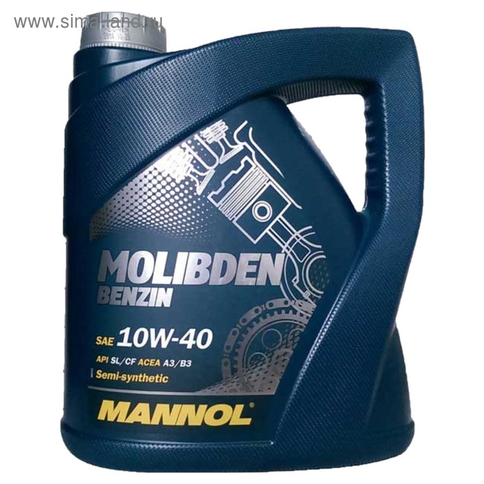 масло моторное mannol 4t п с 10w40 plus 4 л Масло моторное MANNOL 10w40 п/с Molibden Benzin, 4 л