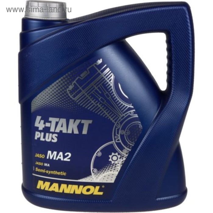 mannol 1441 масло mannol мототехника 4t takt agro sae 30 4 л Масло моторное MANNOL 4T п/с 10w40 PLUS, 4 л