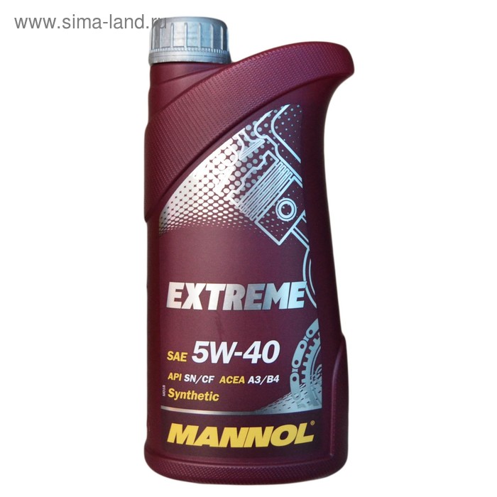 Масло моторное MANNOL 5w40 син. Extreme, 1 л масло моторное mannol 2т син snowpower 1 л