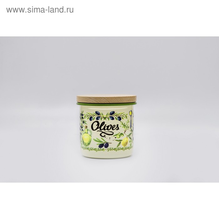 

Банка для сыпучих продуктов с крышкой «Олива», 0.8 л
