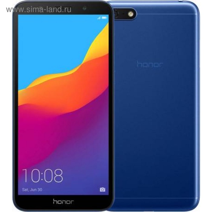 Сотовый телефон Honor 7A, синий силиконовый чехол бигль на honor 7a pro