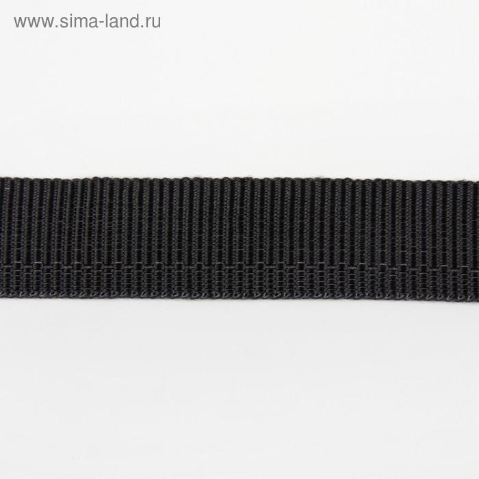 Лента брючная, 15 мм, 25 ± 1 м, цвет чёрный