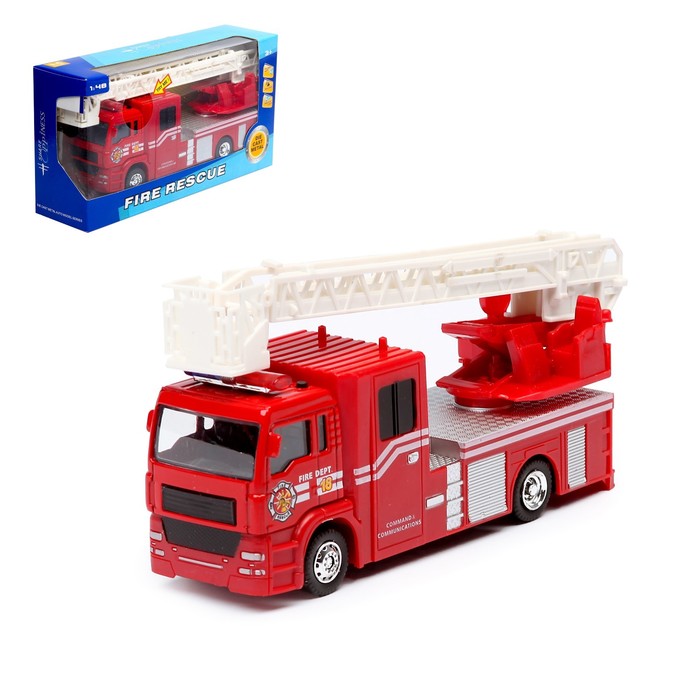 Машина металлическая &quot;Пожарная&quot;, световые и звуковые эффекты, масштаб 1:48, МИКС