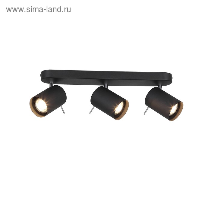 Спот St Luce. SL597.401.03. 3х3 Вт, GU10 LED, 3000K, 47х15 см, цвет чёрный, хром спот скарлет 3xe14х40 вт цвет хром