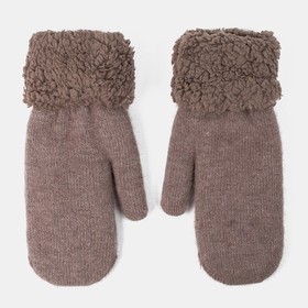 

Варежки женские, цвет кофе, размер 7-8 (18-20)