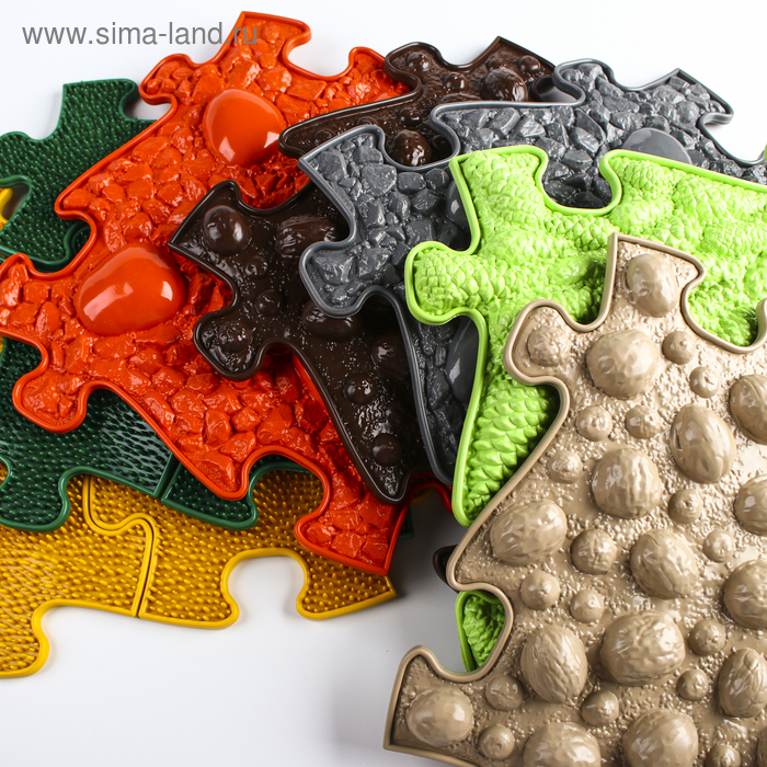 фото Детский массажный коврик тропинка 2, 14 модулей, цвет микс