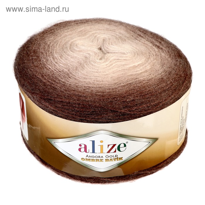 

Пряжа "Angora Gold ombre batik" 20% шерсть, 80% акрил 825м/150гр (7243 принт)