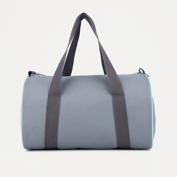 фото Сумка спортивная на молнии, длинный ремень, без подкладки, цвет серый luris