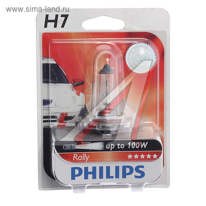 фото Лампа автомобильная philips rally, h7, 12 в, 80 вт, 12035rab1