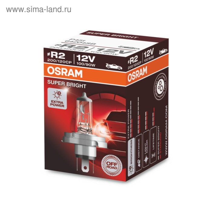 фото Лампа автомобильная osram super bright premium, h7, 12 в, 80 вт, 62261sbp