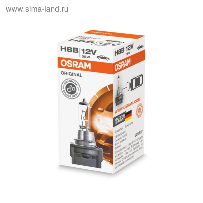 Лампа автомобильная Osram, H8, 12 В, 35 Вт, 64242 лампа автомобильная osram night breaker laser 150% h8 12 в 35 вт 64212nl
