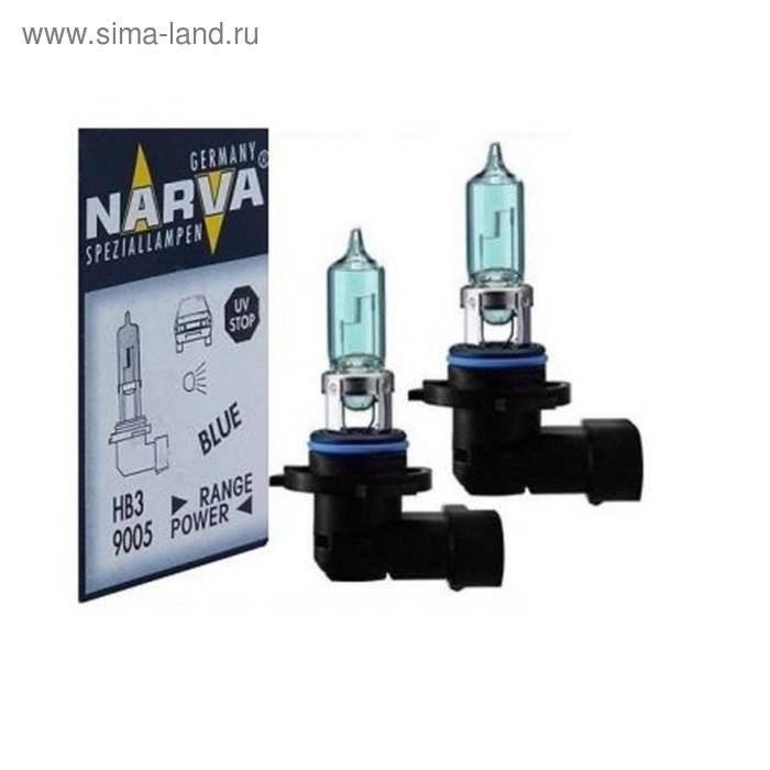 Лампа автомобильная Narva RPB, HB3, 12 В, 60 Вт, 48616 автолампа narva 30% range power blue h4 p43t 38 12 в 60 55 вт 48677 rpb s2 2шт