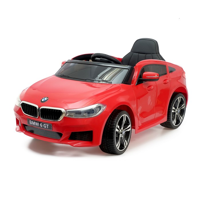 Электромобиль BMW 6 Series GT, цвет красный, EVA колеса, кожаное сидение